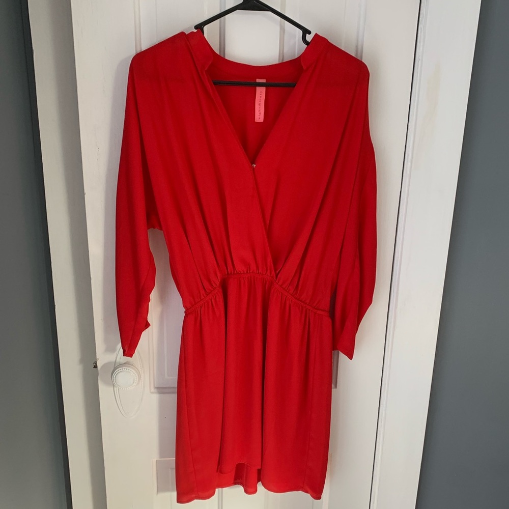 Red chiffon dress - size large